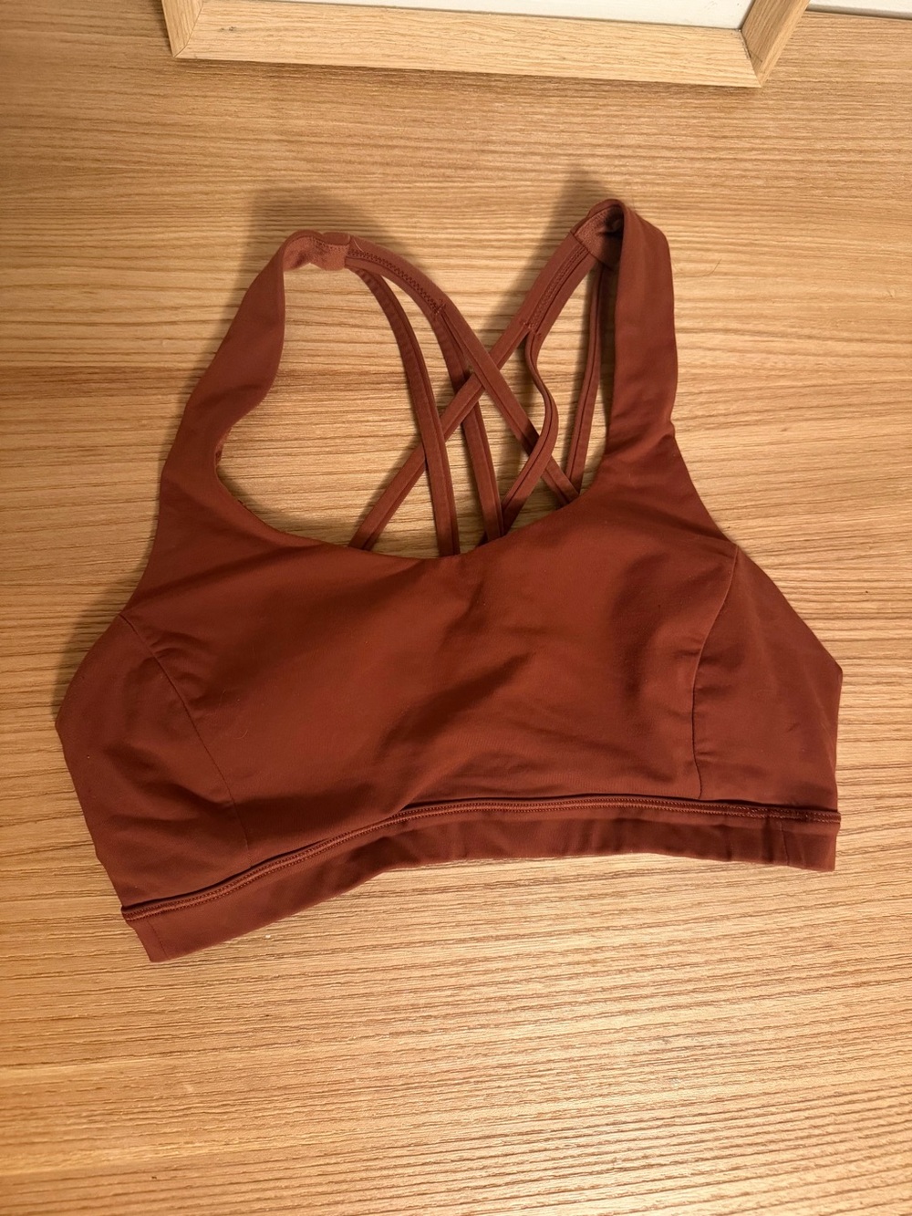 lululemon athletica Rust Brown Strappy Back Sports Bra